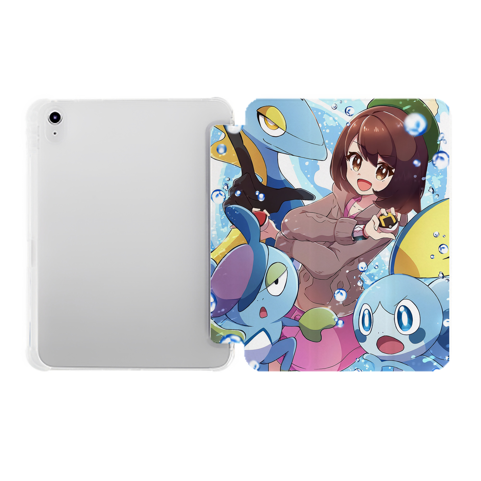 （画像用） ポケットモンスター Pokémon IPad ケース ペン収納付き 三つ折りスタンド PUレザー×シリコン 対応機種9.5/10.5/10.9インチ
